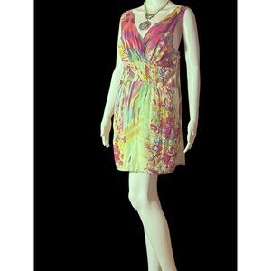 Pepper Tree London Womens Multicolor Sleeveless Above-The-Knee Floral Dress
